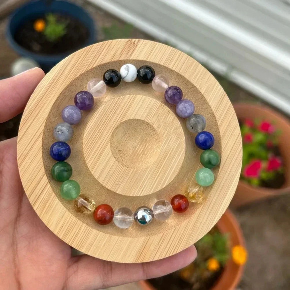 Handmade 🌈Jasper Citrine Aventurine Lapis Lazuli Labradorite Amethyst bracelet - Picture 3 of 3